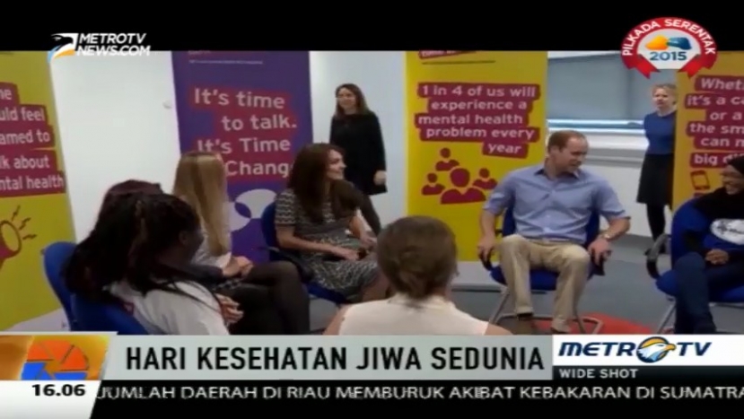 Hari Kesehatan Jiwa Sedunia, William-Kate Jumpai Penderita Penyakit Mental   