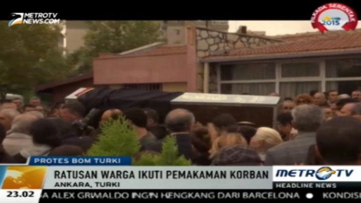 Ratusan Orang Iringi Prosesi Pemakaman Korban Ledakan Turki