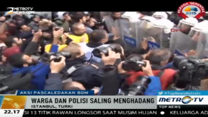 Aksi Solidaritas Warga Atas Tragedi Bom di Turki Berlangsung Ricuh