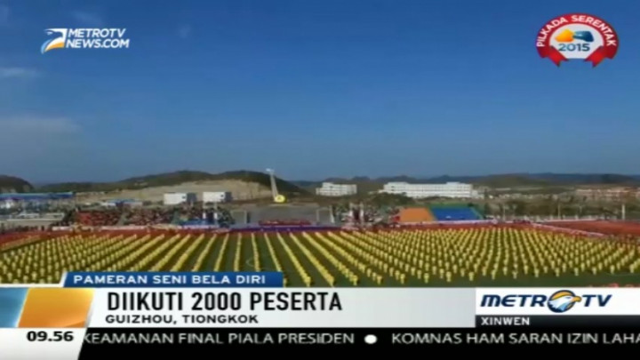 2000 Peserta Ikuti Pertunjukan Seni Bela Diri di Tiongkok