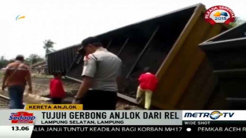 KA Babaranjang Anjlok di Lampung Selatan