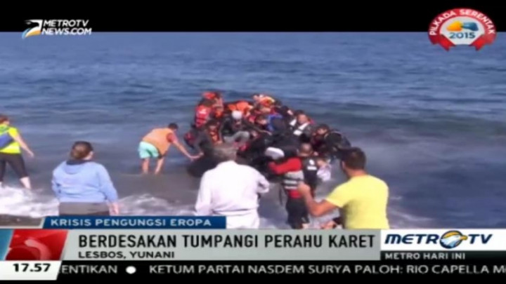 Arus Pengungsi Timur Tengah Terus Berdatangan ke Yunani 