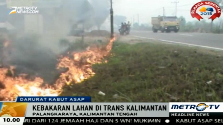 Jarak Pandang Jalan Trans Kalimantan Hanya 20 Meter