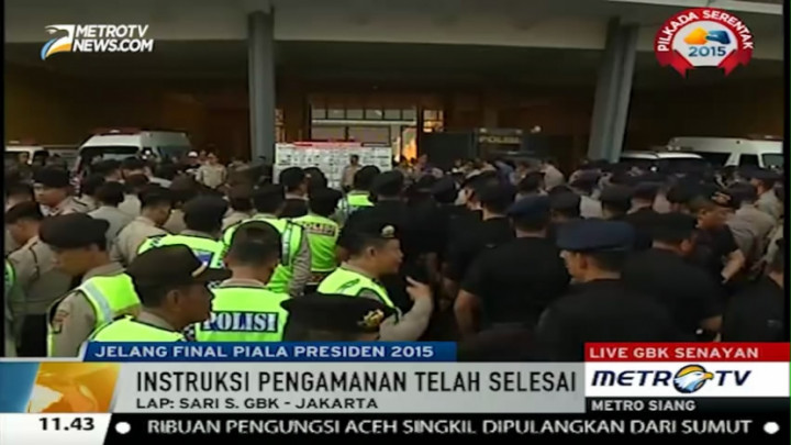 Pasukan Pengamanan Piala Presiden 2015 Lakukan Apel Gladi Bersih