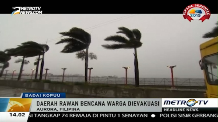 Topan Koppu Hantam Filipina, Ribuan Warga Dievakuasi