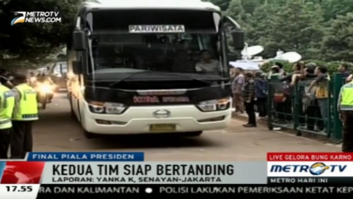 Jelang Laga Final Piala Presiden, Kedua Tim Sudah Tiba di SUGBK