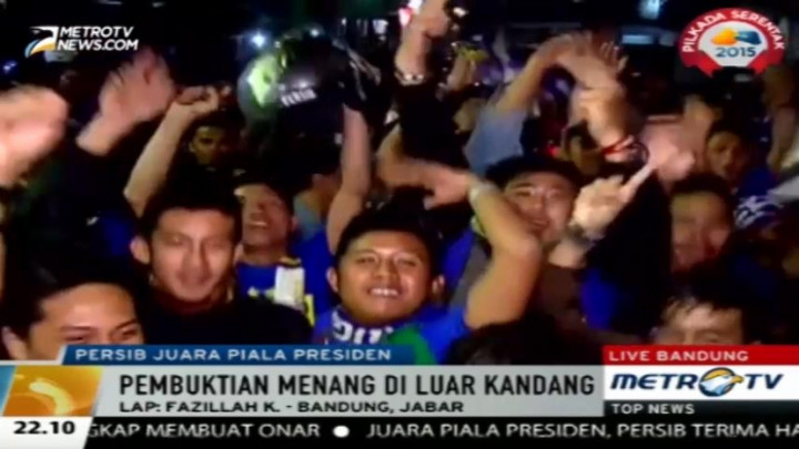 Bobotoh Sambut Meriah Kemenangan Persib Bandung