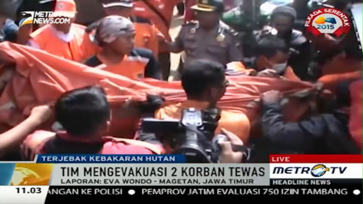 Dua Korban Tewas Kebakaran Gunung Lawu Berhasil Dievakuasi 