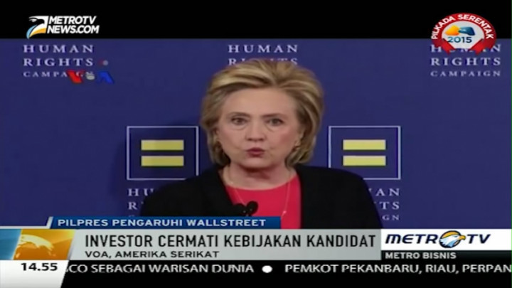 Kampanye Pilpres AS Berdampak pada Bursa Wall Street