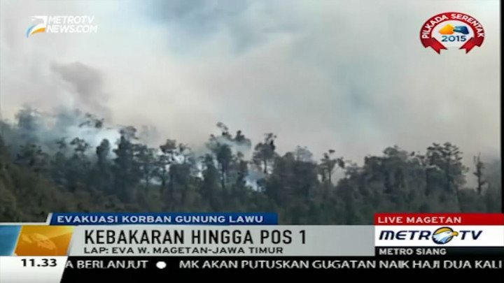 Penyisiran Lokasi Kebakaran Gunung Lawu Terkendala Jalur Terjal