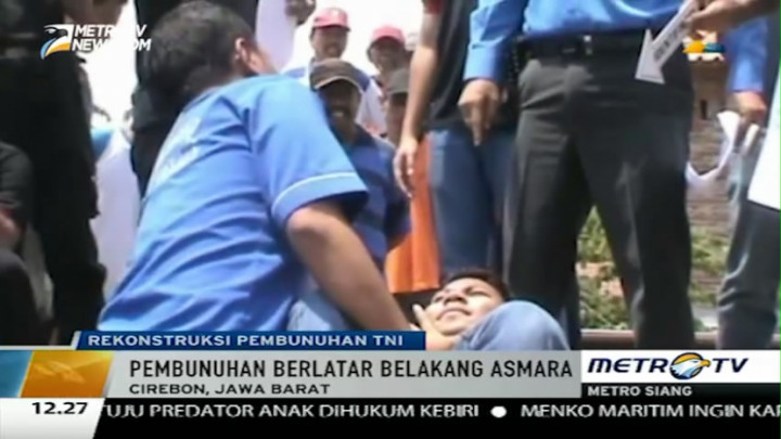 Polres Brebes Gelar Rekonstruksi Pembunuhan Anggota TNI di Rel KA