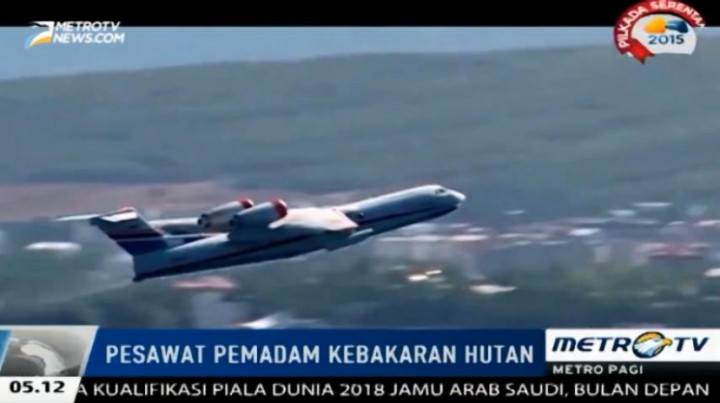 Dua Pesawat Beriev BE-200 Milik Rusia Tiba di Palembang