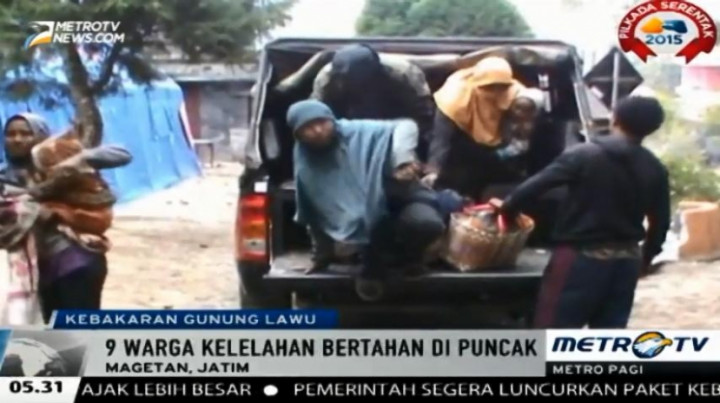 9 Korban Kebakaran di Gunung Lawu Berhasil Dievakuasi