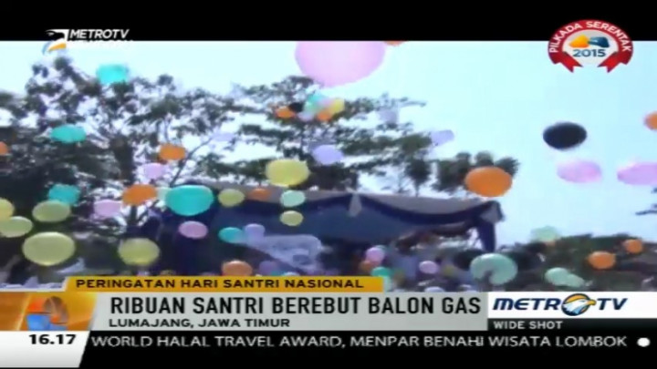 Hari Santri Nasional, Santri di Lumajang Lepas Seribu Balon Gas