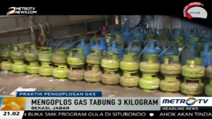 Gudang Pengoplosan Gas di Cibitung Digrebek Polisi