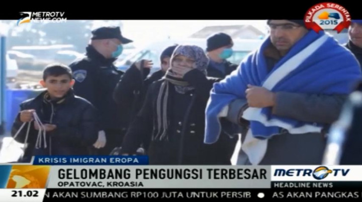 Lebih dari 20 Ribu Pengungsi Datang ke Kroasia