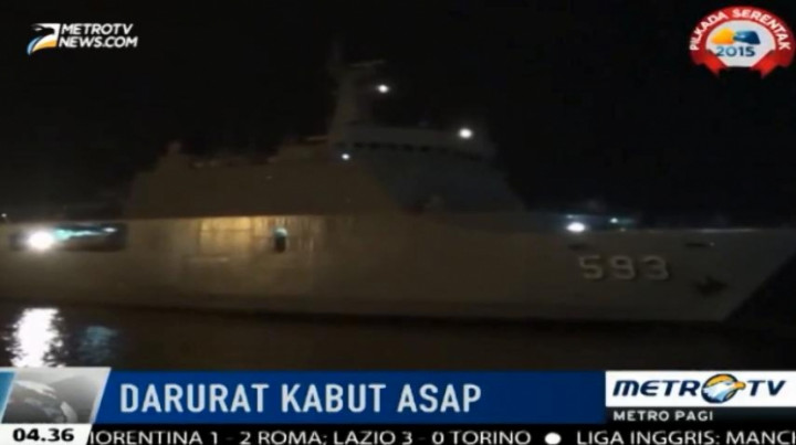Evakuasi Korban Asap, Kapal TNI AL Tiba di Pelabuhan Trisakti-Banjarmasin