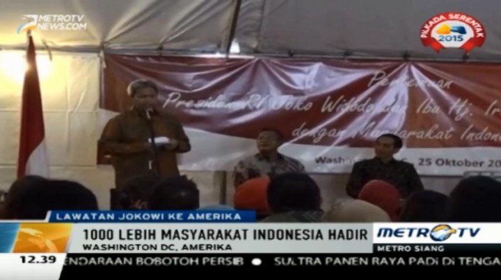Tiba di AS, Jokowi Temui Ribuan WNI di Wisma Indonesia 