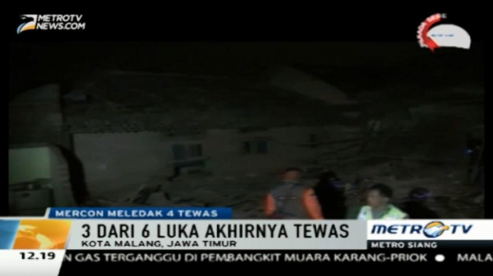 Ledakan Mercon di Malang Tewaskan Empat Orang