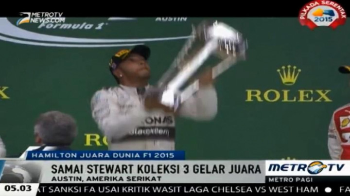 Menang GP Amerika, Lewis Hamilton Juara Dunia Formula One