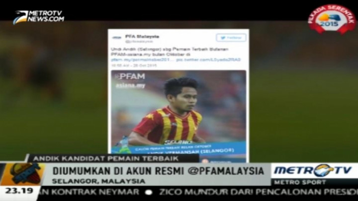Andik Vermansyah Masuk Nominasi Pemain Terbaik Versi PFAM