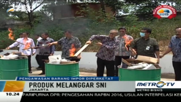 Tak Ber-SNI, Ribuan Lampu dan Pompa Air Dimusnahkan