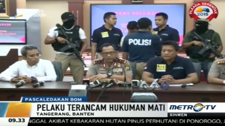 Pelaku Bom Mal Alam Sutera Terancam Hukuman Mati
