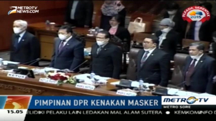 Lima Pimpinan DPR Dikritik karena Kenakan Masker di Sidang Paripurna 