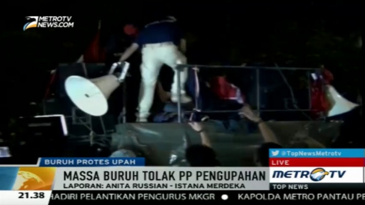 Pascademo, Tiga Mobil dan Puluhan Buruh Ditahan Polisi