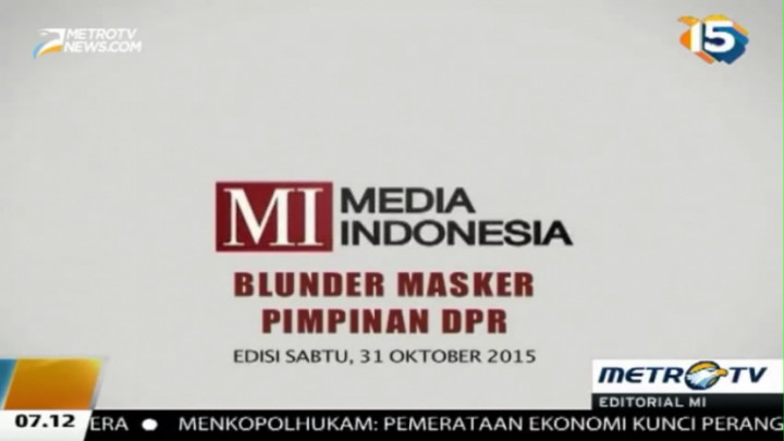 Blunder Masker Pimpinan DPR