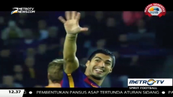 Cara Unik Suarez Rayakan Setahun di Camp Nou