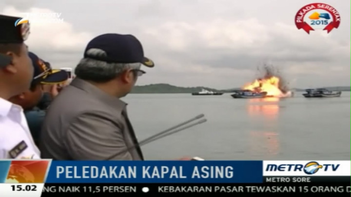 Enam Kapal Asing yang Ditangkap KKP Diledakan
