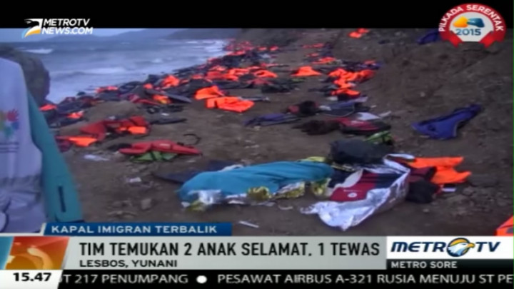 Kapal Imigran Terbalik di Timur Laut Pulau Lesbos, 1 Orang Tewas