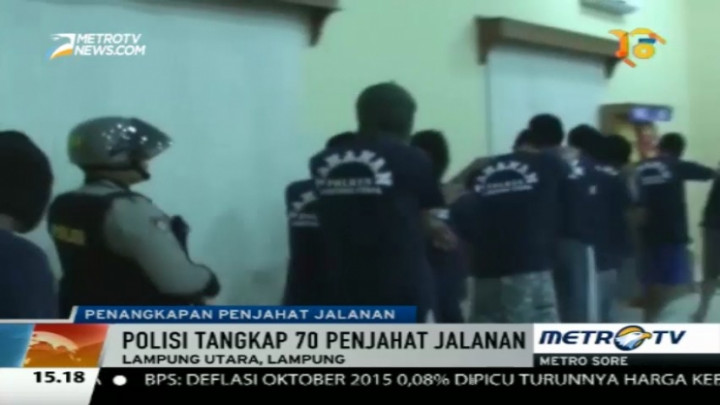 Polres Lampung Utara Berhasil Tangkap 70 Penjahat Jalanan