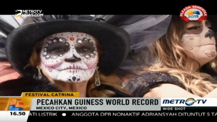 Rayakan Halloween, Ratusan Wanita Meksiko Berdandan ala Catrina