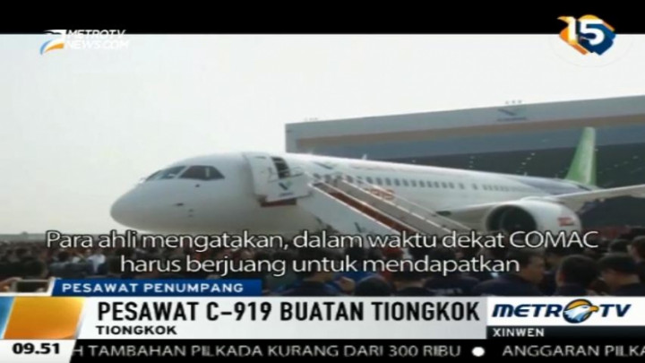 Tiongkok Kenalkan Pesawat Jet C919 Berkapasitas 158 Tempat Duduk