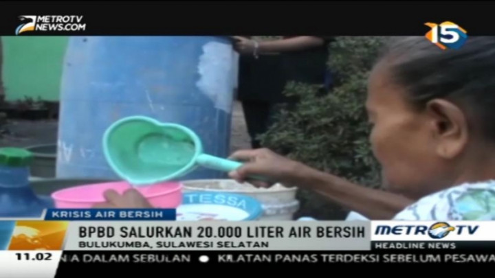 BPBD Bulukumba Salurkan 20 Ribu Liter Air Bersih