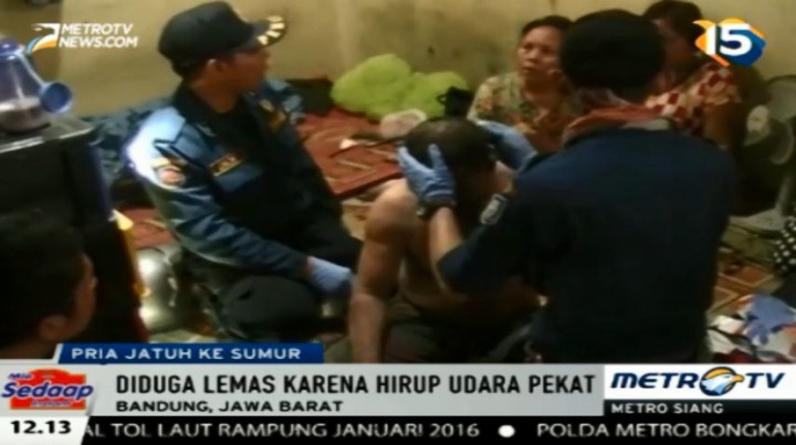 Pria Alami Luka-luka Setelah Terjatuh ke Dalam Sumur Sedalam 15 Meter