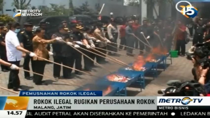 Bea Cukai Musnahkan 6,2 Juta Batang Rokok Ilegal