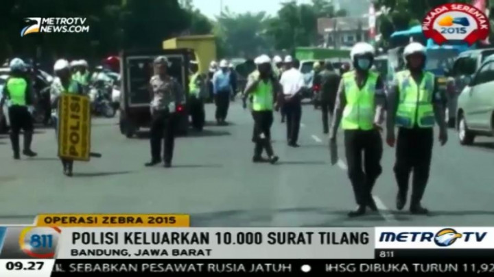 Selama Operasi Zebra, Polres Bandung Keluarkan Sepuluh Ribu Surat Tilang