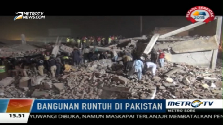 Pabrik di Pakistan Runtuh, 16 Tewas
