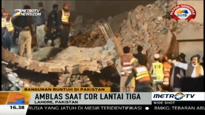 Bangunan Runtuh di Pakistan, 16 Tewas