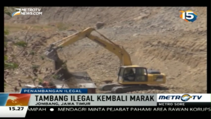 Aktivitas Penambangan Liar Kembali Marak di Jombang