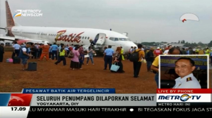 GM Bandara Adi Sutjipto: Batik Air Tergelincir Murni Karena Cuaca