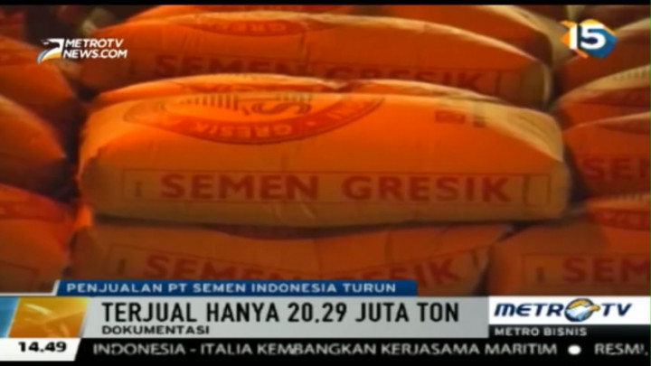 Penjualan Semen di Triwulan III Turun 1,9%