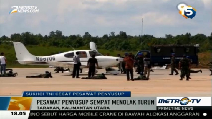 TNI Berhasil Paksa Turun Pesawat Asing yang Dikendarai AL Amerika