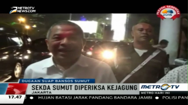 Sekda Sumut Diperiksa Terkait Kasus Dana Bansos
