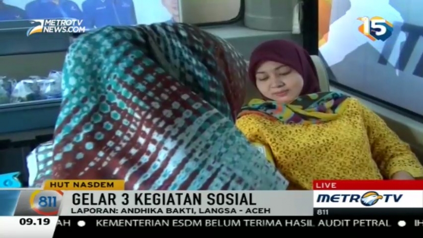 Sambut HUT NasDem, DPD kota Langsa Gelar Tiga Kegiatan Sosial  