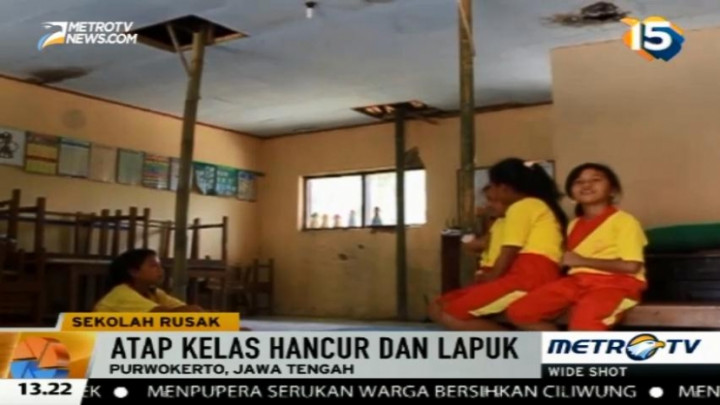 Tak Pernah Diperbaiki, Sebuah Sekolah di Banyumas Terancam Ambruk 