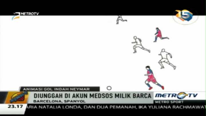 Gol Neymar ke Gawang Villareal Dianimasikan 